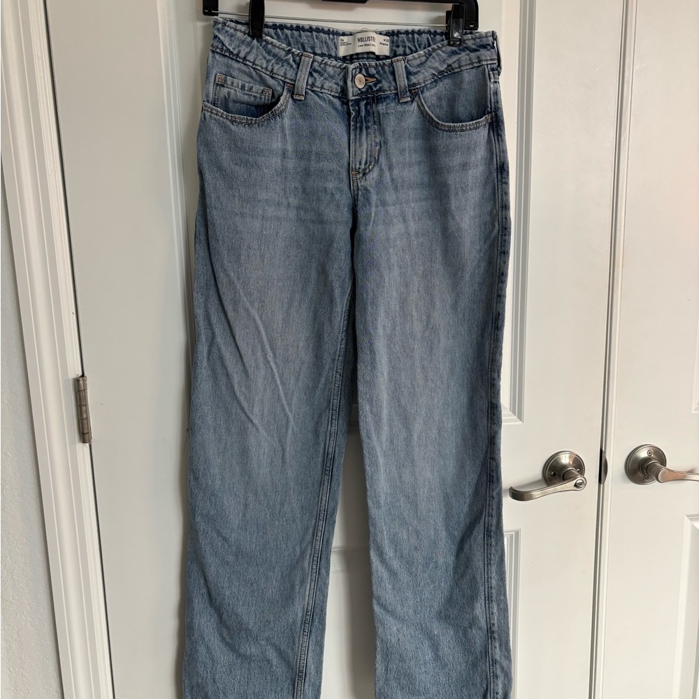 Hollister Wide Leg Women's Jeans with Bow Detail Pockets